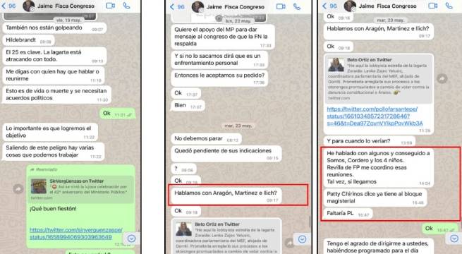 Para la inhabilitación de Zoraida Ávalos: así habrían coordinado 'Los Niños' y la Fiscalía | FOTO