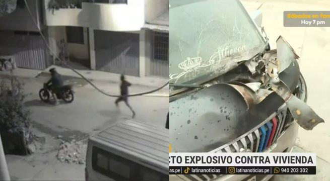 Puente Piedra: delincuentes motorizados detonan explosivo en la puerta de una casa
