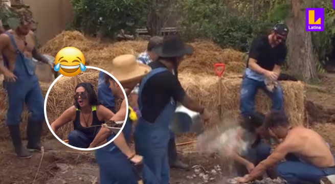 Tierra Brava: Botota Fox mojó de pies a cabeza a Pamela Díaz, pero ella se vengó de la peor forma