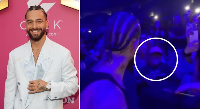 La violenta reacción de Maluma con un fanático tras concierto en Estados Unidos | VIDEO