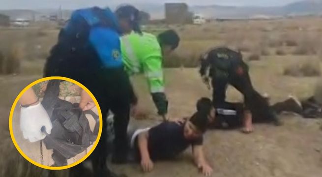 Juliaca: Capturan banda de delincuentes que minutos antes había robado una camioneta