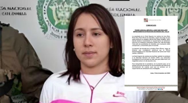 Corte de Lima separa a juez que declaró improcedente extradición de Wanda del Valle