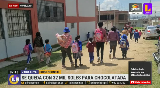 Huancayo: tesorera se niega a entregar 32 mil soles para chocolatada de escolares