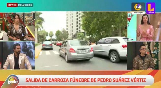 Así fue la salida de carroza fúnebre de Pedro Suárez Vértiz | VIDEO