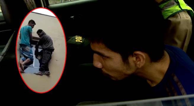 Vecinos capturan a ladrón tras quedar atrapado en ventana del segundo piso de una casa