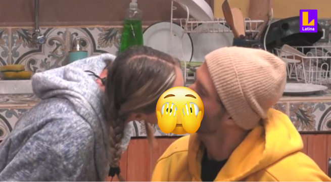 Tierra Brava: Fabio Agostini dio beso de la buena suerte a Nicole Block