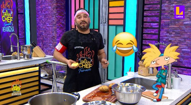 ¡Oye Arnold! en la cocina: Junior Silva quiso replicar a cabeza de balón con su papa torneada en El Gran Chef Famosos: La Revancha
