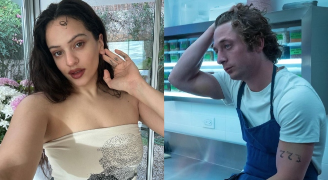 Rosalía y Jeremy Allen White fueron captados de la mano tras una cita