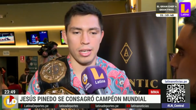 Jesús Pinedo tras consagrarse campeón mundial de peso pluma: 