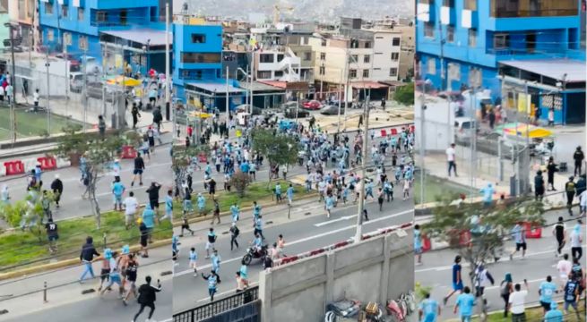 Barristas de Sporting Cristal y Universitario se pelearon previo a la 'Tarde Celeste'