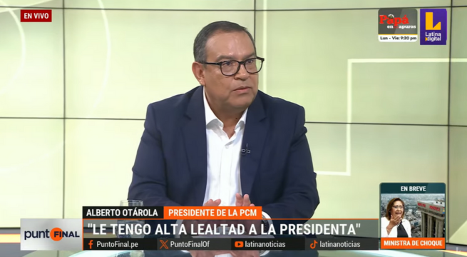 Alberto Otárola asegura que se ve el apoyo popular a Dina Boluarte en los eventos públicos