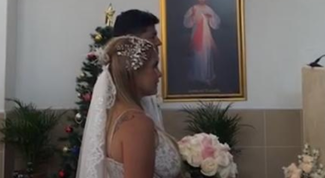 'Checho' Ibarra y Rocío González renuevan sus votos de matrimonio
