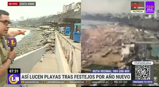 ¿Cómo lucen las playas de Lima tras festejos por Año Nuevo? | VIDEO