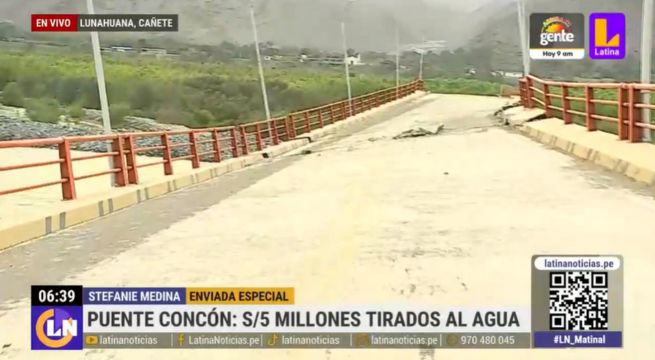 Cañete: puente de 5 millones de soles a punto de caerse | VIDEO