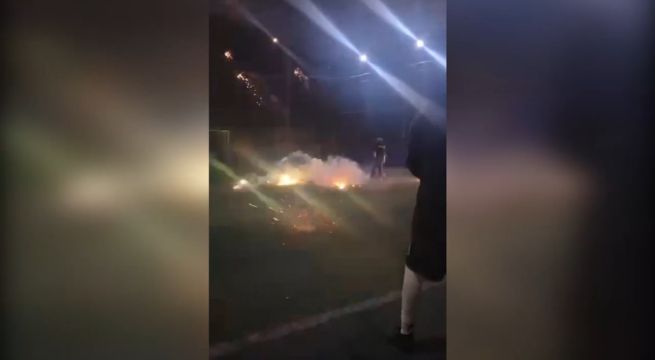 Menores encienden pirotécnico y explota en hocico de perrito