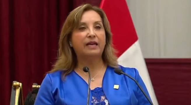 Dina Boluarte en ceremonia de inicio de año judicial: 