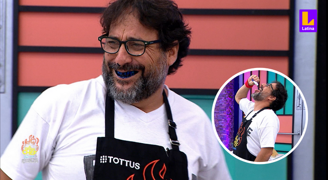 ¿Se comió un pitufo?: 'El Loco' Wagner sufre accidente con tinta en El Gran Chef Famosos