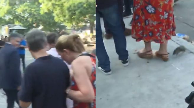 Gritaron y saltaron: una rata causó pánico en medio de un desalojo de una feria ilegal | VIDEO