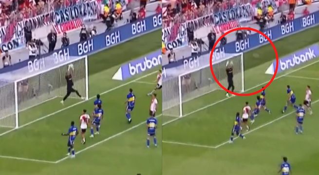 La jugada fantasma durante el River vs Boca que es viral y causa confusión en redes sociales