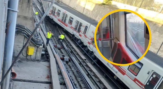 Vagones del Metro de Chile se descarrilan en Santiago