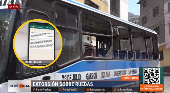 Empresas de transportes son víctimas de extorsión: delincuentes piden cupos de 9 mil soles