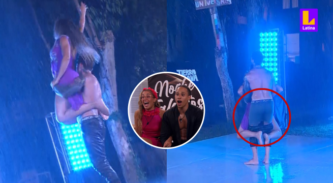 Luis Mateucci sufrió accidente con pantalón en pleno duelo de baile y desató la risa de sus compañeros | Tierra Brava