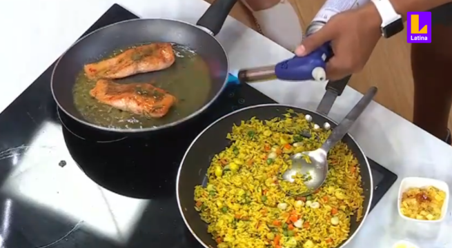 Conozca la receta de una sabrosa trucha en salsa de piña oriental y chalaca de menta