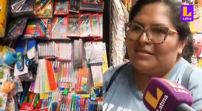 Madre de familia viene desde Chosica a Mesa Redonda para comprar útiles escolares