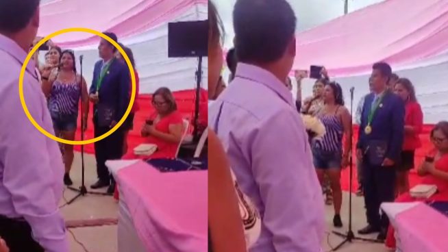 ¡En pleno San Valentín! Mujer intentó evitar el matrimonio de su expareja  