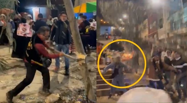 Tragedia en yunza: anciana muere aplastada por árbol | VIDEO