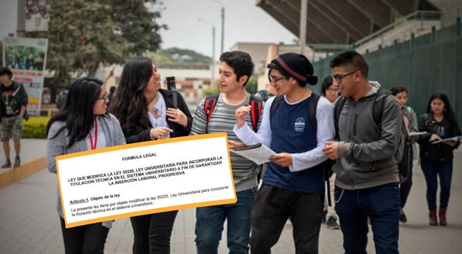 Proponen ley para obtener bachiller y título en solo tres años de estudios universitarios