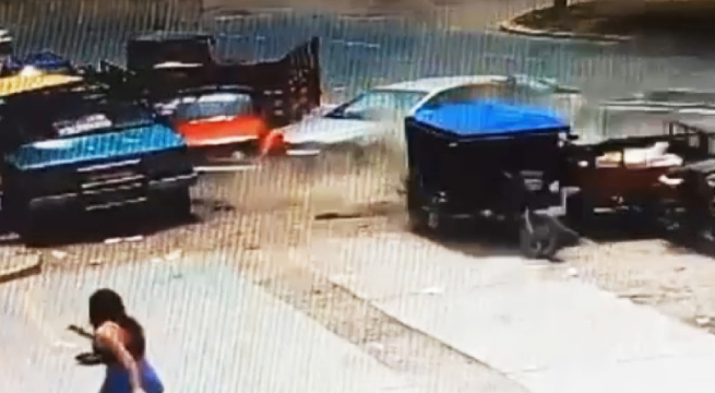 Policía ebrio ocasionó múltiple choque en Chiclayo