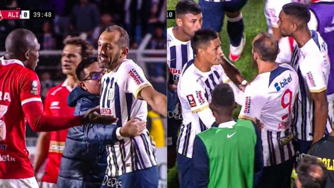 Hernán Barcos fue expulsado tras un codazo a Paolo Fuentes en el Alianza Lima vs Cienciano