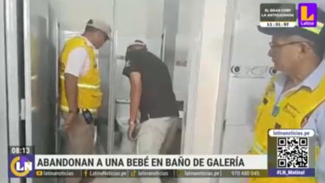 Bebé fue abandonada en baño de centro comercial