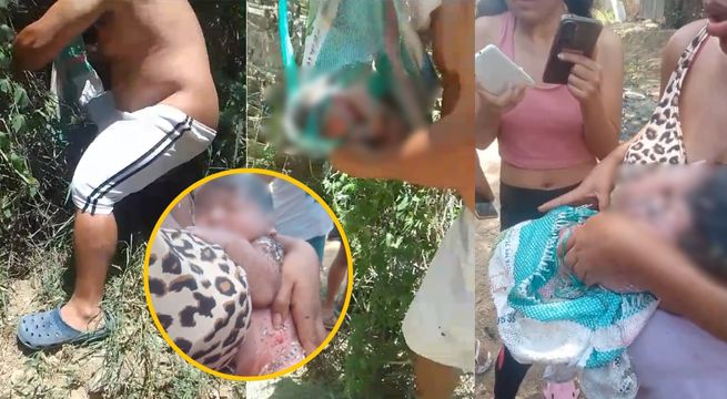 Vecinos rescatan a bebé recién nacido que fue abandonado bajo un árbol