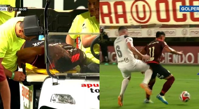 'Tunche' Rivera terminó llorando tras dura falta de Alan Pérez en el Universitario vs Cusco [VIDEO]