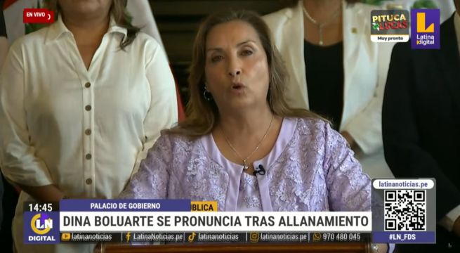 Dina Boluarte se pronuncia tras allanamiento por 'caso Rolex'