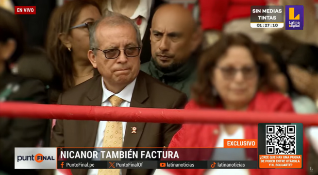 Nicanor Boluarte recibió 45 mil soles de una ONGD por servicios de asesoría en educación rural