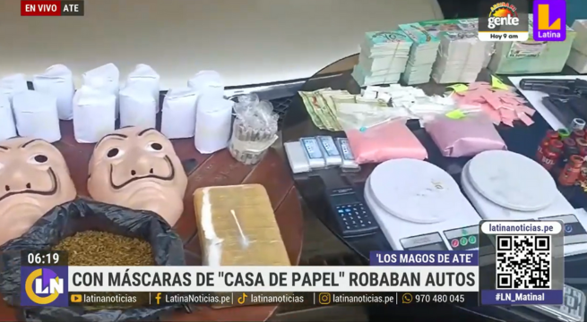 Banda criminal imita a 'La Casa de Papel' para robar vehículos con máscaras de Salvador Dalí