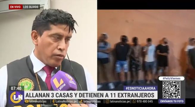 Allanan 3 casas y detienen a 11 extranjeros en Los Olivos