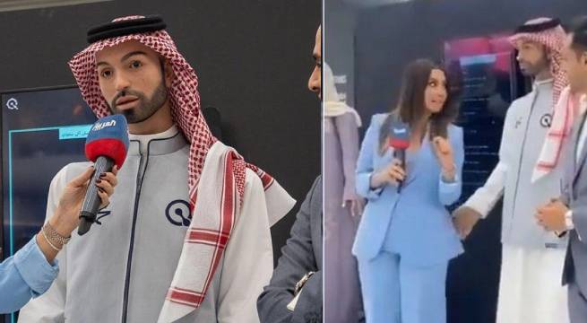 Robot toca inapropiadamente a periodista en evento tecnológico | VIDEO