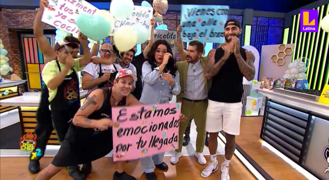 Baby Shower en El Gran Chef Famosos X2: Angie Arizaga y Jota benz son sorprendidos