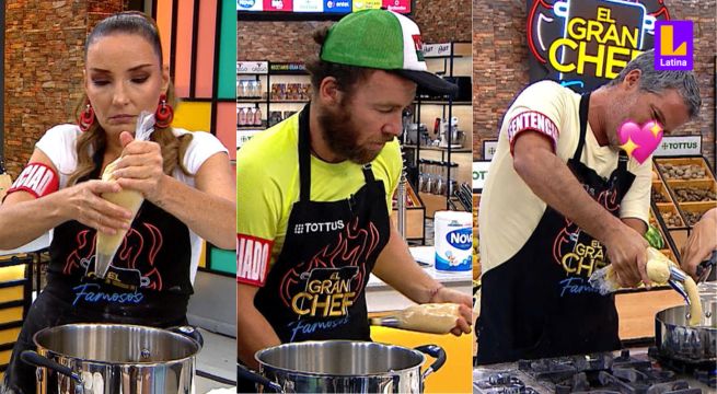 Jota y Angie festejaron la buena crítica que Giacomo Bocchio les dio por primera vez en El Gran Chef Famosos