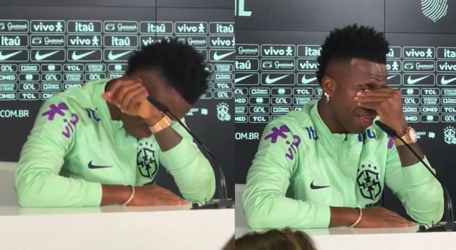 Vinicius Jr. rompe en llanto durante conferencia de prensa: qué pasó