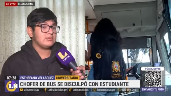Chofer se niega a cobrar medio pasaje a universitario y lo expulsa del bus