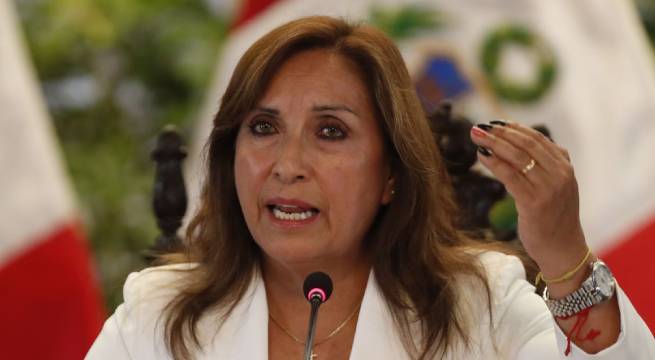 Presidenta Dina Boluarte se pronuncia desde Palacio de Gobierno por caso Rolex