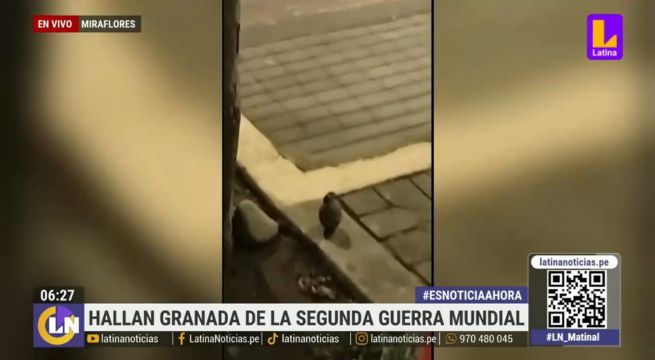 Hallan granada de la Segunda Guerra Mundial en la basura