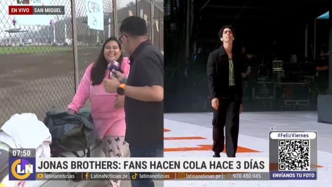 Reportero a fans que hacen cola desde hace 4 días para concierto de Jonas Brothers: “¿No hacen nada?”