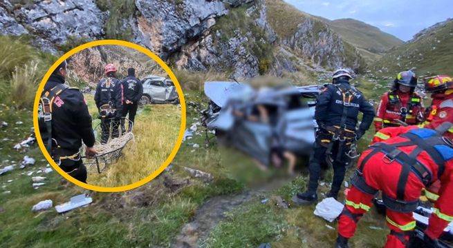 Madre e hijo pierden la vida tras caída de su camioneta a abismo