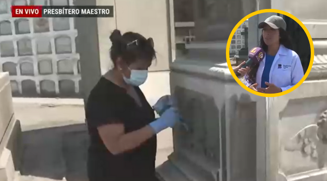 Limpian 320 esculturas del Cementerio Presbítero Maestro | VIDEO